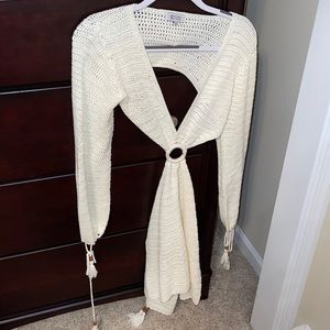 Beginning Boutique Cleo Crochet Dress White